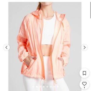 Athleta Expedition Hike Shell Lightweight Mesh Jacket Energetic Peach Size XS